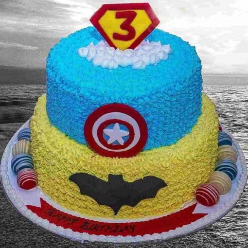 Buttercream Cake Design - Superhero cake for an avid Marvel fan! | Facebook