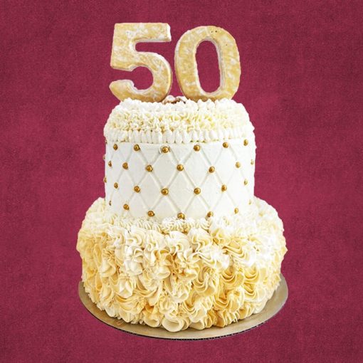 Aggregate 77+ elegant 50th anniversary cake latest - in.daotaonec